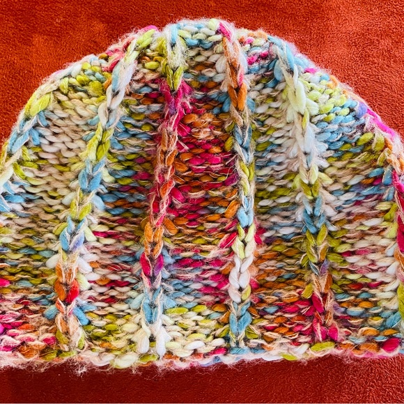 Cozy CONFETTI Colorful KNIT BEANIE Cap Hat O/S - Picture 7 of 10